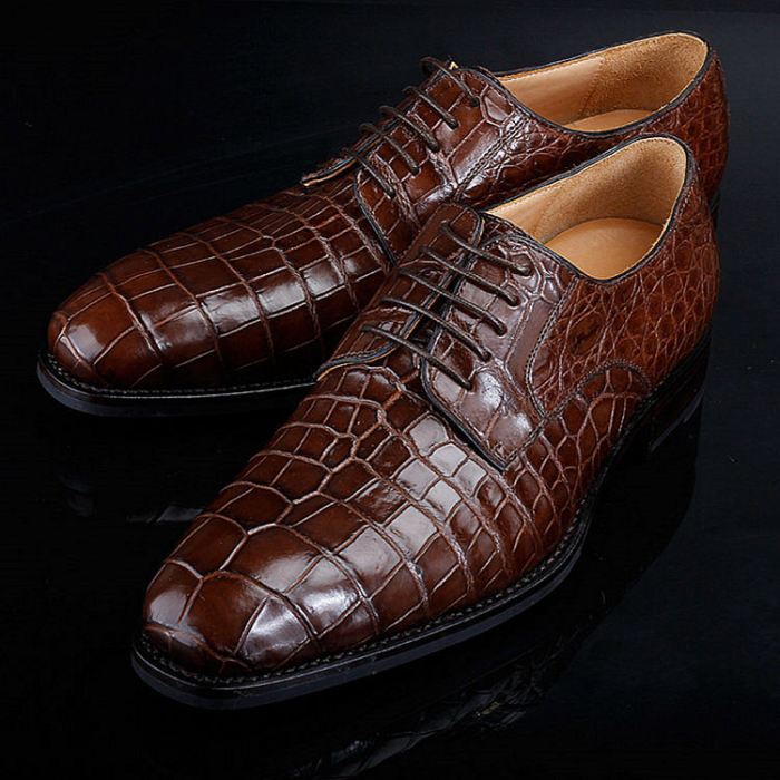 Mens croc skin dress shoes