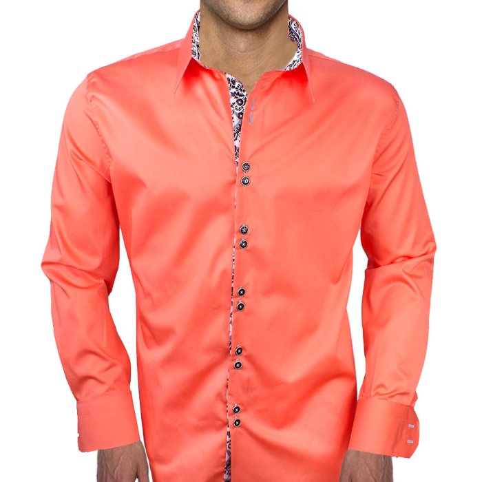 Coral mens dress shirt