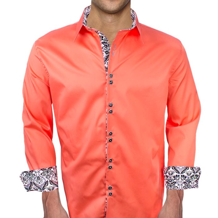 Coral mens dress shirt