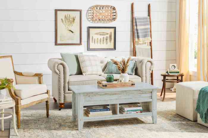 How to decorate a living room shabby chic