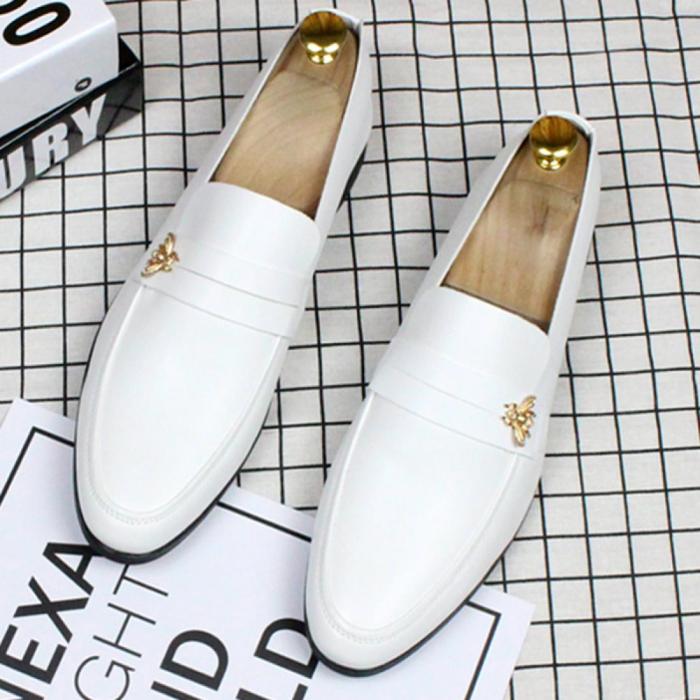 White gold dress shoes mens