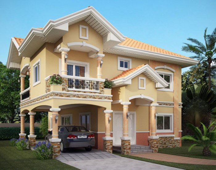 Desain unik rumah 2 lantai