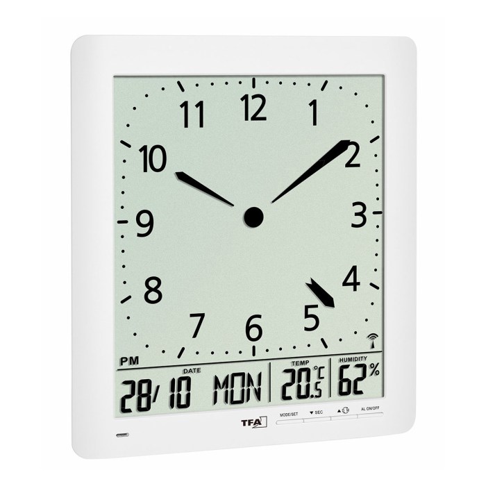 Controlled 30cm analogue clocks