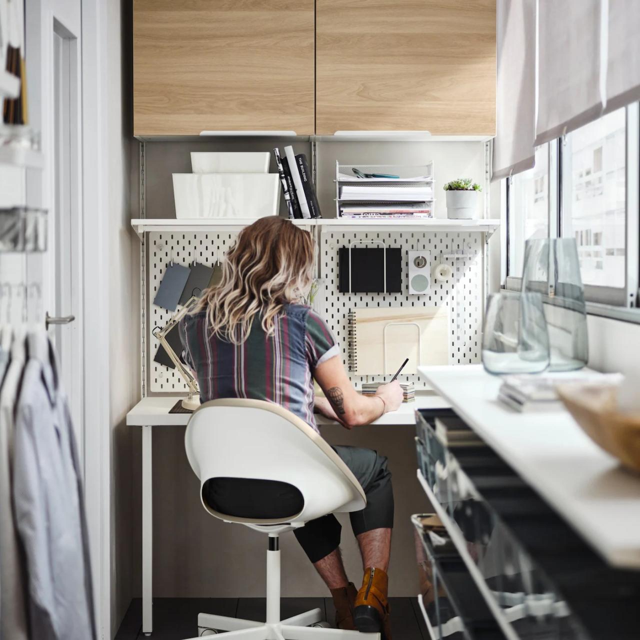 Büro im wohnzimmer integrieren ikea